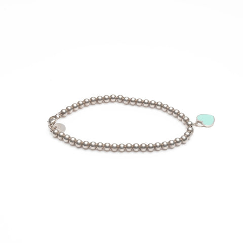 TIFFANY&Co. 925 Return to Heart Beads bracelet Silver WS23972