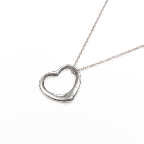 TIFFANY&Co. 925 Open Heart Necklace Silver WS23973