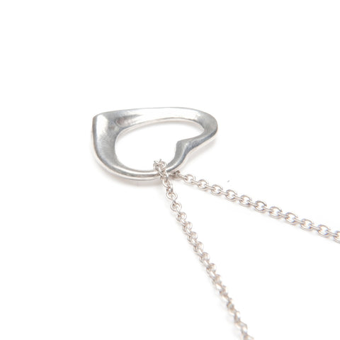 TIFFANY&Co. 925 Open Heart Necklace Silver WS23973