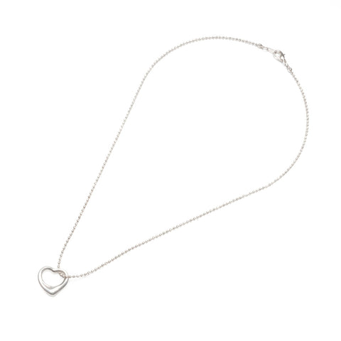 TIFFANY&Co. 925 Open Heart Ball Chain Necklace Silver WS23975