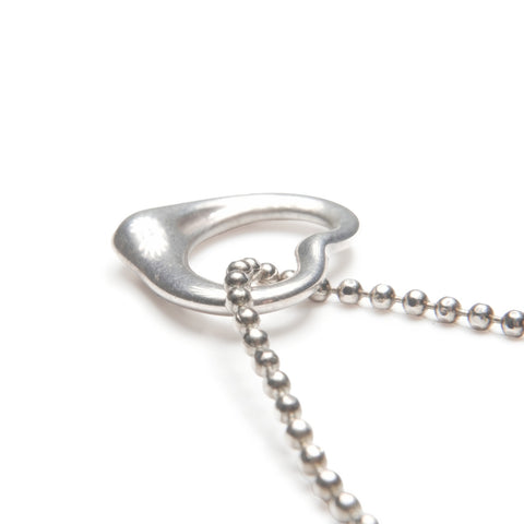 TIFFANY&Co. 925 Open Heart Ball Chain Necklace Silver WS23975