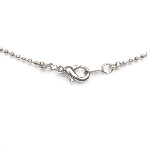 TIFFANY&Co. 925 Open Heart Ball Chain Necklace Silver WS23975