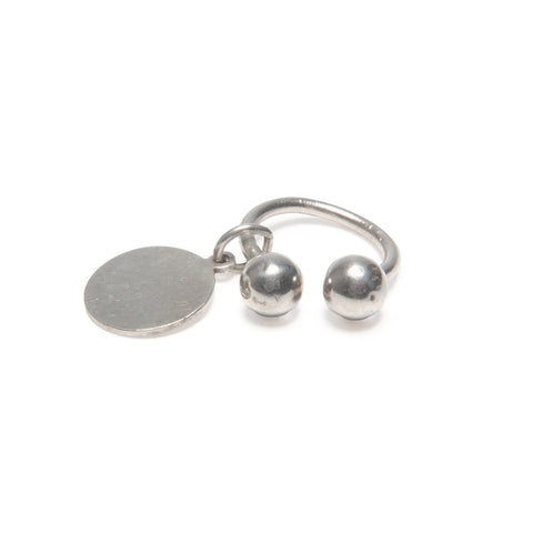 TIFFANY&Co. Round tag key ring 925 key ring Silver WS23977