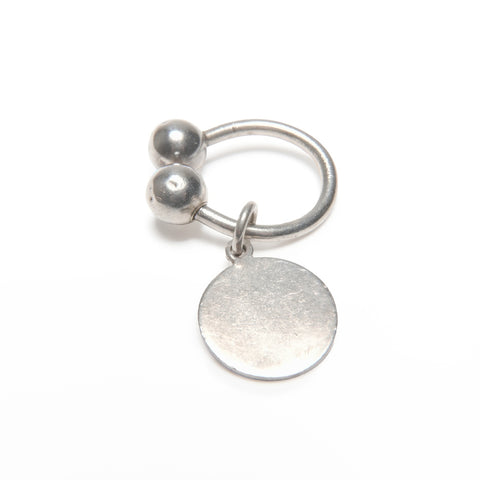 TIFFANY&Co. Round tag key ring 925 key ring Silver WS23977