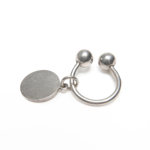 TIFFANY&Co. Round tag key ring 925 key ring Silver WS23977