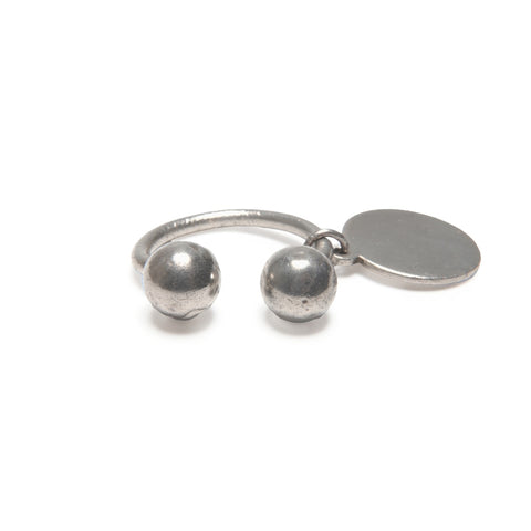TIFFANY&Co. Round tag key ring 925 key ring Silver WS23978