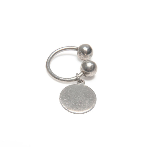 TIFFANY&Co. Round tag key ring 925 key ring Silver WS23978