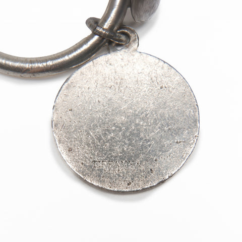 TIFFANY&Co. Round tag key ring 925 key ring Silver WS23978