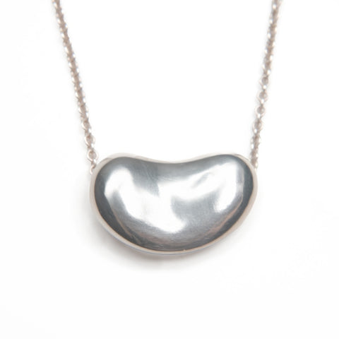 TIFFANY&Co. Bean Design 925 Necklace Silver WS23979