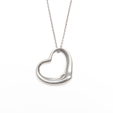 TIFFANY&Co. 925 Open Heart Necklace Silver WS23980