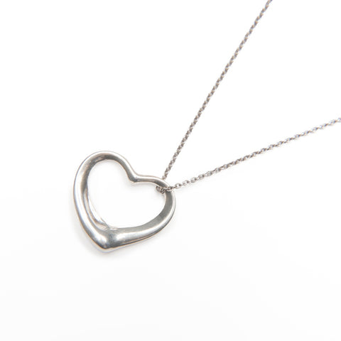 TIFFANY&Co. 925 Open Heart Necklace Silver WS23980
