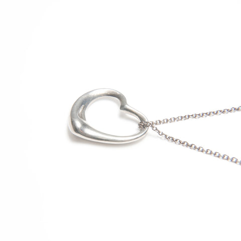 TIFFANY&Co. 925 Open Heart Necklace Silver WS23980