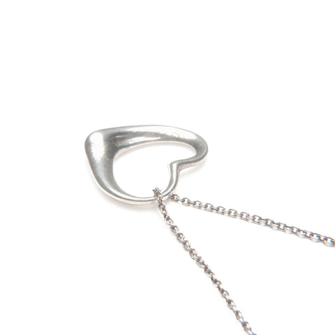 TIFFANY&Co. 925 Open Heart Necklace Silver WS23980