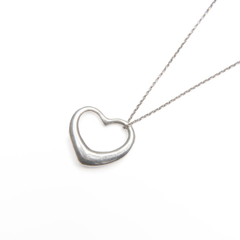 TIFFANY&Co. 925 Open Heart Necklace Silver WS23980