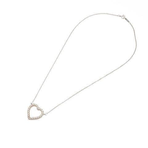 TIFFANY&Co. Twisted Heart 925 Necklace Silver WS23982