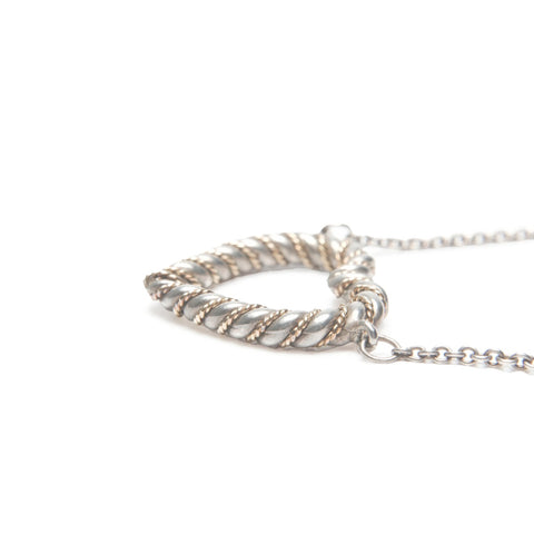 TIFFANY&Co. Twisted Heart 925 Necklace Silver WS23982
