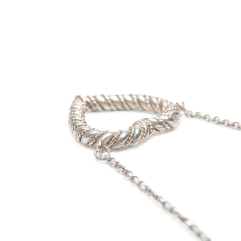TIFFANY&Co. Twisted Heart 925 Necklace Silver WS23982