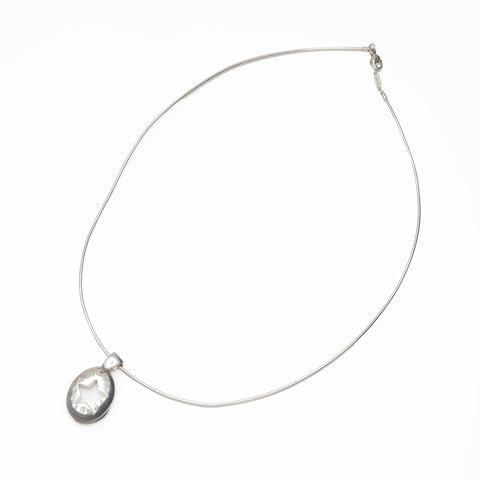 TIFFANY&Co. 925 Open Star Necklace Silver WS23996