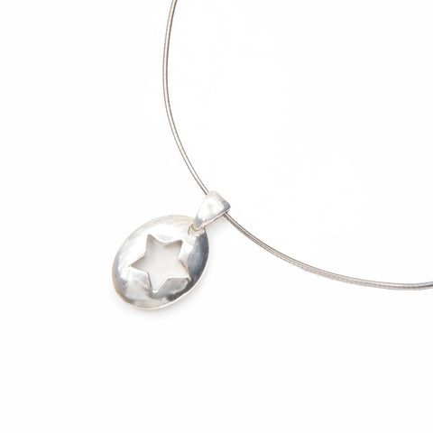 TIFFANY&Co. 925 Open Star Necklace Silver WS23996