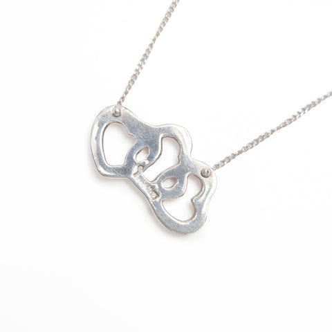 TIFFANY&Co. 925 Triple Heart Necklace Silver WS24000