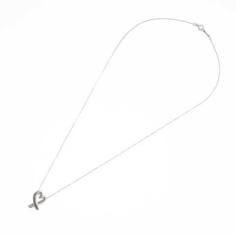 TIFFANY&Co. 925 Wrapping Heart Necklace Silver WS24002