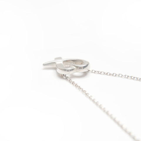 TIFFANY&Co. 925 Wrapping Heart Necklace Silver WS24002