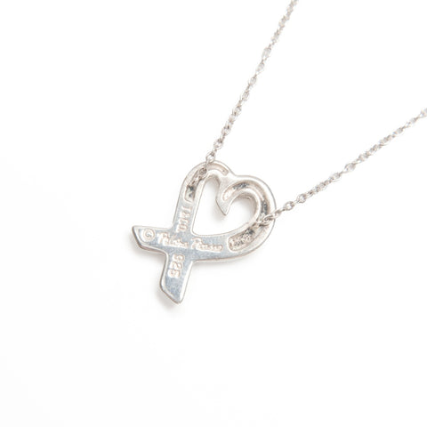 TIFFANY&Co. 925 Wrapping Heart Necklace Silver WS24002