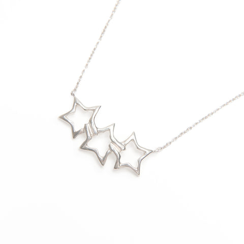 TIFFANY&Co. 925 Triple Star Necklace Silver WS24007