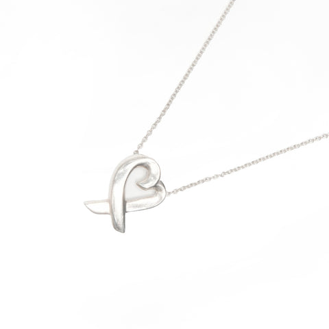 TIFFANY&Co. 925 Wrapping Heart Necklace Silver WS24009