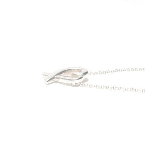 TIFFANY&Co. 925 Wrapping Heart Necklace Silver WS24009