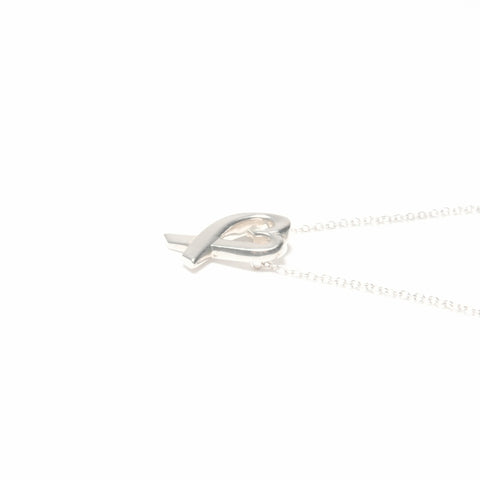 TIFFANY&Co. 925 Wrapping Heart Necklace Silver WS24011