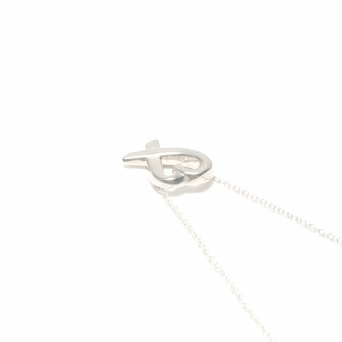 TIFFANY&Co. 925 Wrapping Heart Necklace Silver WS24011
