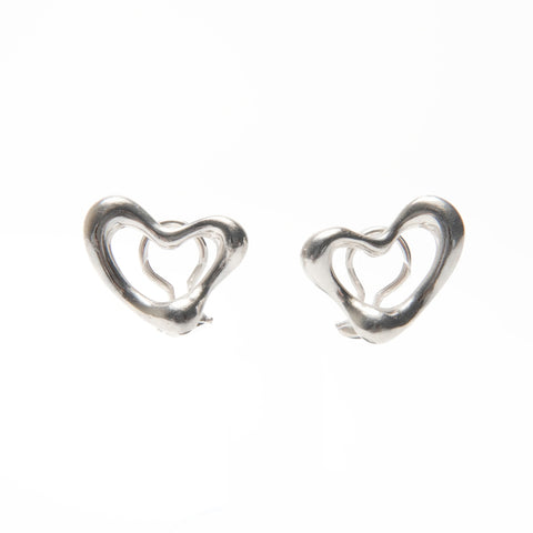 TIFFANY&Co. 925 Open Heart Earring Silver WS24012