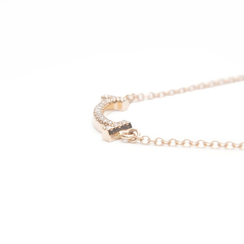 TIFFANY&Co. T Smile Diamond Au750 PG Pink Gold Necklace gold WS24016