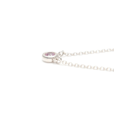 TIFFANY&Co. Pink Sapphire By the Yard 925 Necklace Silver WS24019