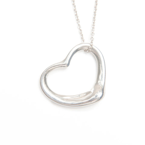 TIFFANY&Co. Open heart 925 Necklace Silver WS24021