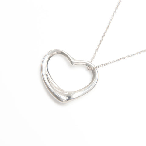 TIFFANY&Co. Open heart 925 Necklace Silver WS24021