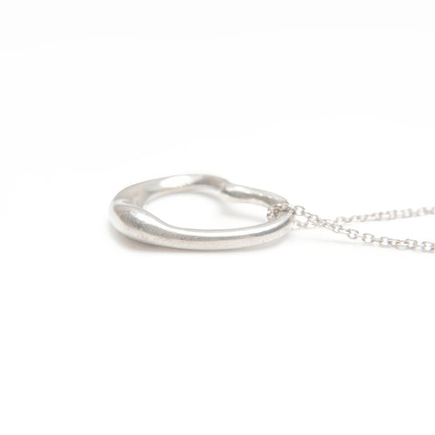 TIFFANY&Co. Open heart 925 Necklace Silver WS24021