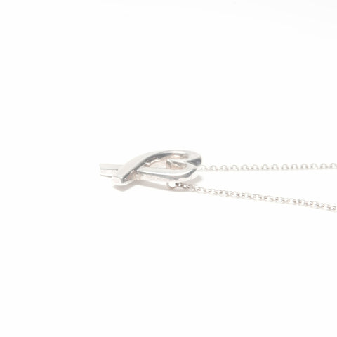 TIFFANY&Co. 925 Wrapping Heart Necklace Silver WS24024