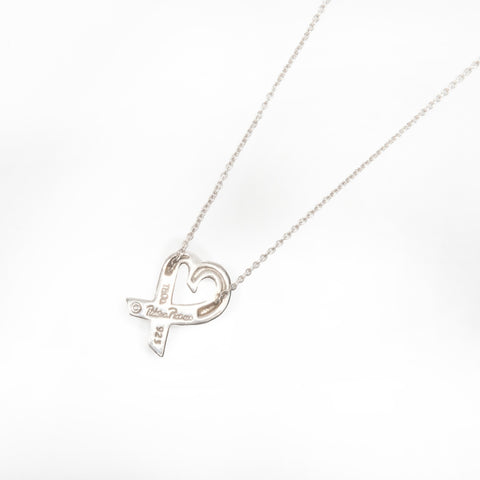 TIFFANY&Co. 925 Wrapping Heart Necklace Silver WS24024