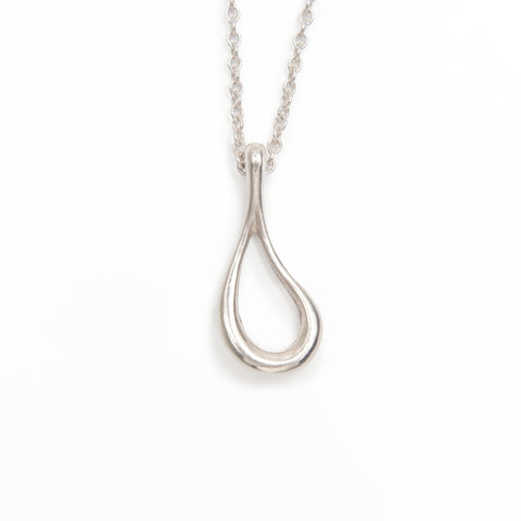 TIFFANY&Co. Open Teardrop 925 Necklace Silver WS24025