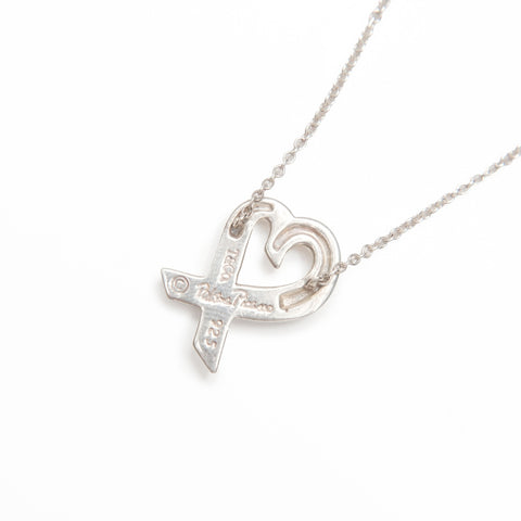 TIFFANY&Co. 925 Wrapping Heart Necklace Silver WS24029