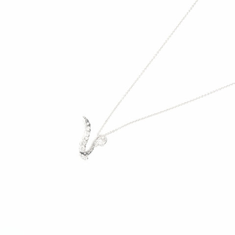 TASAKI 925 V Initial Necklace Silver WS24030