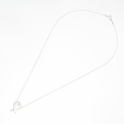 TIFFANY&Co. 925 Wrapping Heart Necklace Silver WS24034