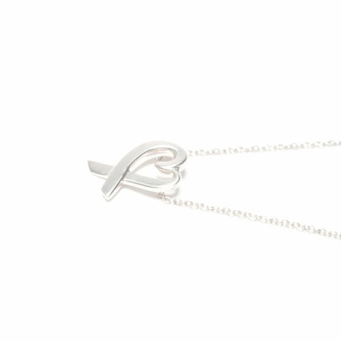 TIFFANY&Co. 925 Wrapping Heart Necklace Silver WS24034