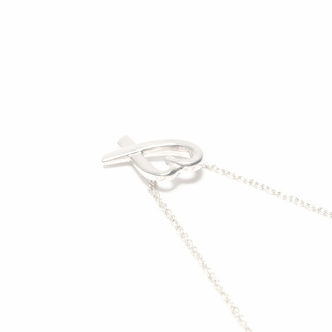 TIFFANY&Co. 925 Wrapping Heart Necklace Silver WS24034