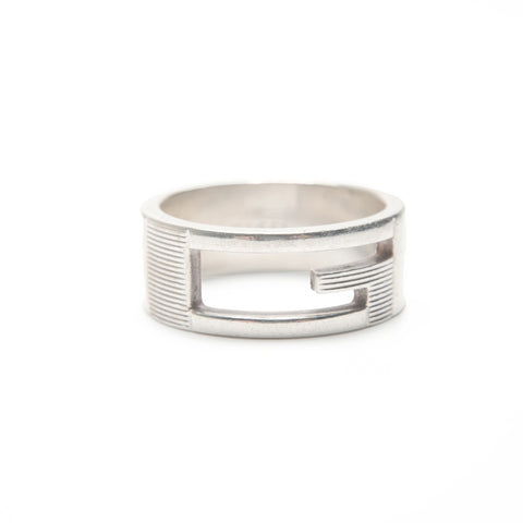 GUCCI #13 Logo Ring Silver WS24035