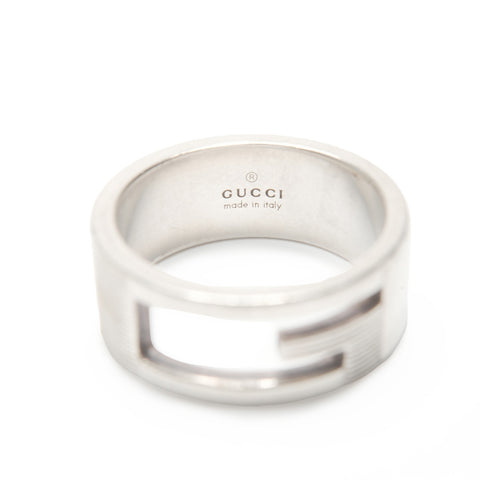 GUCCI #13 Logo Ring Silver WS24035