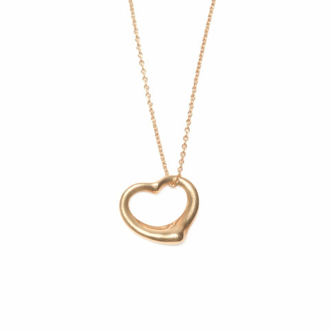 TIFFANY&Co. Au750 Open Heart Necklace gold WS24036