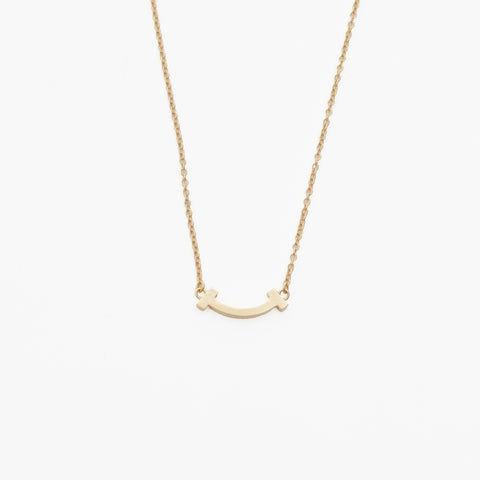 TIFFANY&Co. 750 T Smile Necklace gold WS24038